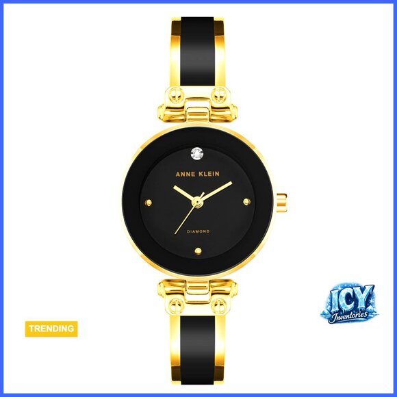Stainless Steel Bangle Watch with Genuine Diamond Dial main image 6